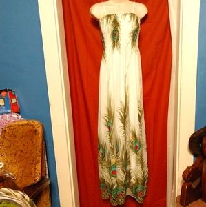 ZG&DD Sheer Maxi Dress Adj Straps Full Slip